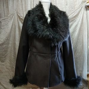 Peck & Peck Brown Faux leather jacket